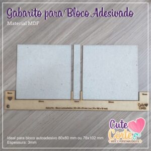 GABARITO PARA PORTA POST IT - MINI POST IT 38x50mm