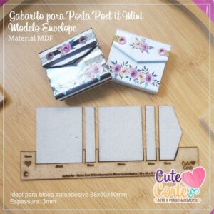 GABARITO PARA PORTA POST IT ENVELOPE - MINI POST IT 38x50mm