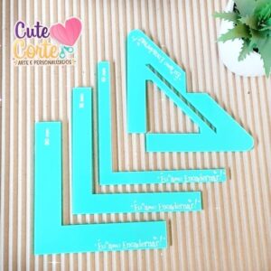 ESQUADROS PARA ENCADERNAÇÃO(TAMANHO P)+ FIO DE CABELO CANTO PERFEITO
