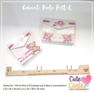 GABARITO PARA PORTA POST IT ENVELOPE - POST IT 76x76 e 76x102mm