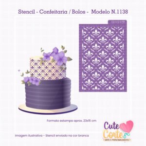 STENCIL PARA BOLOS - CONFEITARIA - MOLDE VAZADO - N1138