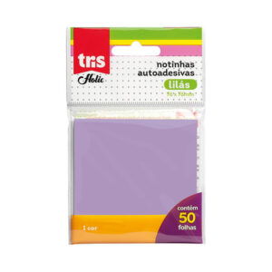 NOTA AUTOADESIVA - TRIS HOLIC POP - 76X76MM X 50 FOLHAS - LILÁS