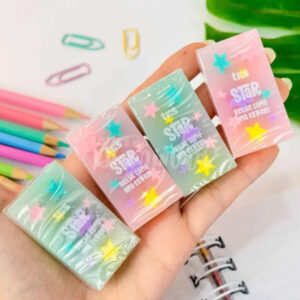 BORRACHA STAR - CORES SORTIDAS - CARTELA COM 2 UNIDADES - TRIS