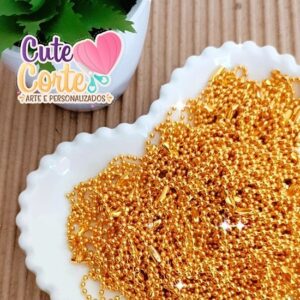 CORRENTINHA DE BOLINHA COM FECHO CANOA - COR A SUA ESCOLHA