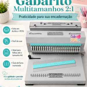 Gabarito Multitamanhos passo 2:1 + Guia de Furos