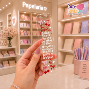 Marcador de Páginas Acrílico - Coleção Preciosa - Filha Amada