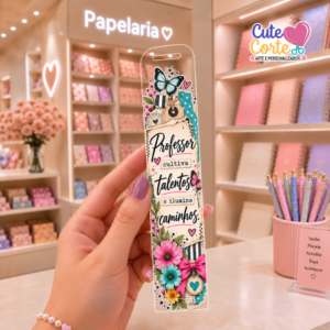 DTF UF - Adesivo para Marcador de Páginas - Coleção Professores - Scrap Colorido